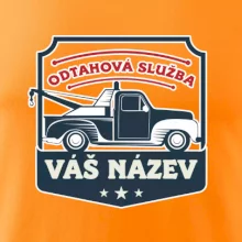 Odtahová služba - erb - červený nápis