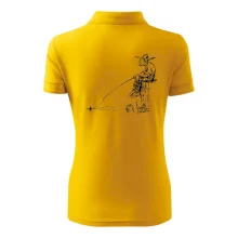 Kreslený rybář na pařezu