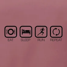 Eat sleep run repeat v řadě