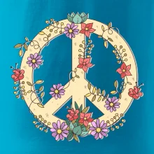 Peace symbol pískový