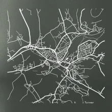 Mapy měst černobílé Turnov