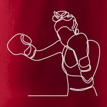 Žena boxerka jedním tahem