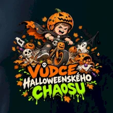 Malý dýňový král na dětském odrážedle