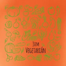 Jsem vegetarián - zelenina ve čtverci