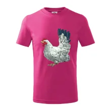 Slepice kreslená bílá