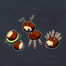 Kaštanová zvířátka - v řadě