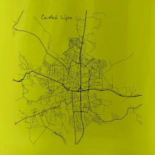 Česká Lípa - Mapa černobílá