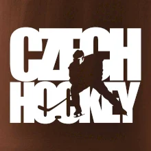 Czech hockey - nápis s hokejistou - Mistrovství světa v ledním hokeji 2026