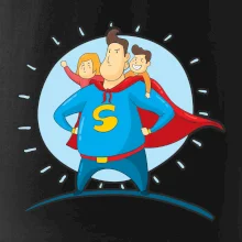 Táta superman - holka a kluk