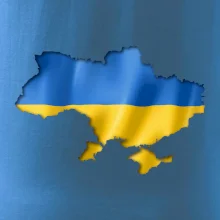 Ukrajina vlajka mapa