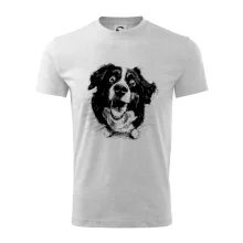 Černobílá karikatura Bernský salašnický pes