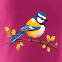 Sýkorka modřinka kreslená