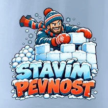 Rodinná vánoční trička - Stavím pevnost táta sněhová bitva