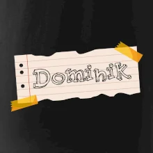 Papírek se jmenovkou - vlastní jméno