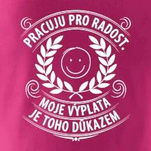 Pracuju pro radost. moje výplata je toho důkazem