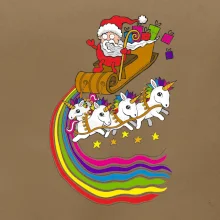 Santa a jednorožci (Pecka design)