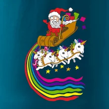 Santa a jednorožci (Pecka design)