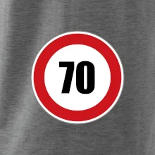 Dopravní značka - omezení rychlosti 70