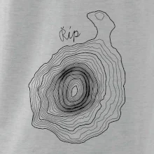 Říp - vrstevnice psací