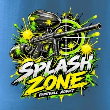 Neonový zásah splash zone paintball