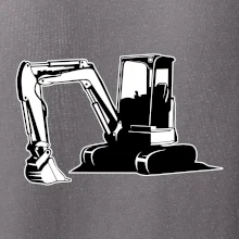 Bagr bez nápisu černobílý