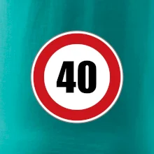 Dopravní značka - omezení rychlosti 40
