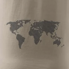 Mapa světa otisk