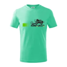 Kombajnista zelená a žlutá