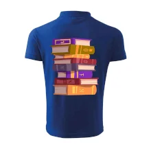 Knihomol stojící knihy