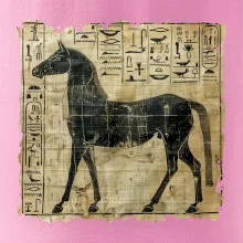 Egyptské hieroglyfy kůň