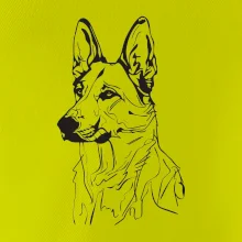 Německý ovčák černá kresba