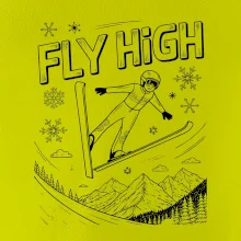 Černobílý skokan fly high