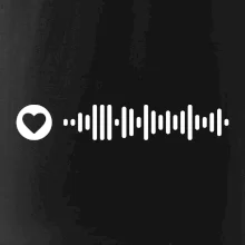 Zamilovaný Spotify kód na prsu