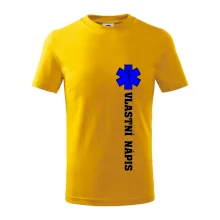 Hvězda života - vlastní nápis vpředu a vzadu