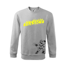 Hasič stojící - nápis hasiči - Velký nápis  na zádech