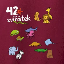 Tričko + 42 nažehlovacích zvířátek