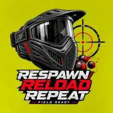 Paintballová maska respawn reload repeat
