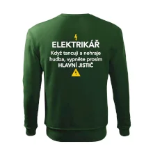 Elektrikář - hlavní jistič - Nápis na zádech