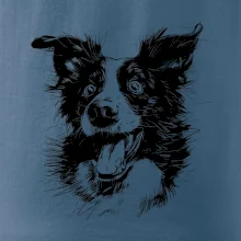 Černobílá karikatura Border kolie