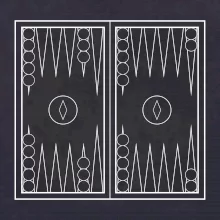 Backgammon černobílý