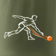 Bowling dynamická silueta hráče