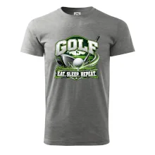 Golfová hůl s míčkem eat sleep repeat