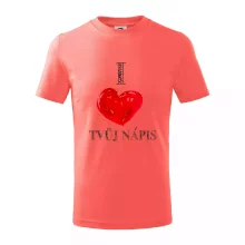I love malované srdce - vlastní nápis