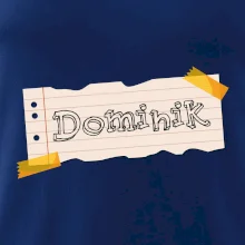 Papírek se jmenovkou - vlastní jméno