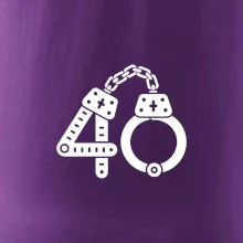 Narozeninové tričko pro policajta - pouta 40