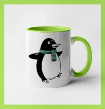 Tučňák se zelenou šálou