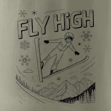 Černobílý skokan fly high