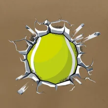 Tenisový míč v triku