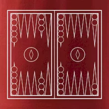 Backgammon černobílý