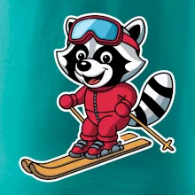 Mýval na lyžích - kreslený